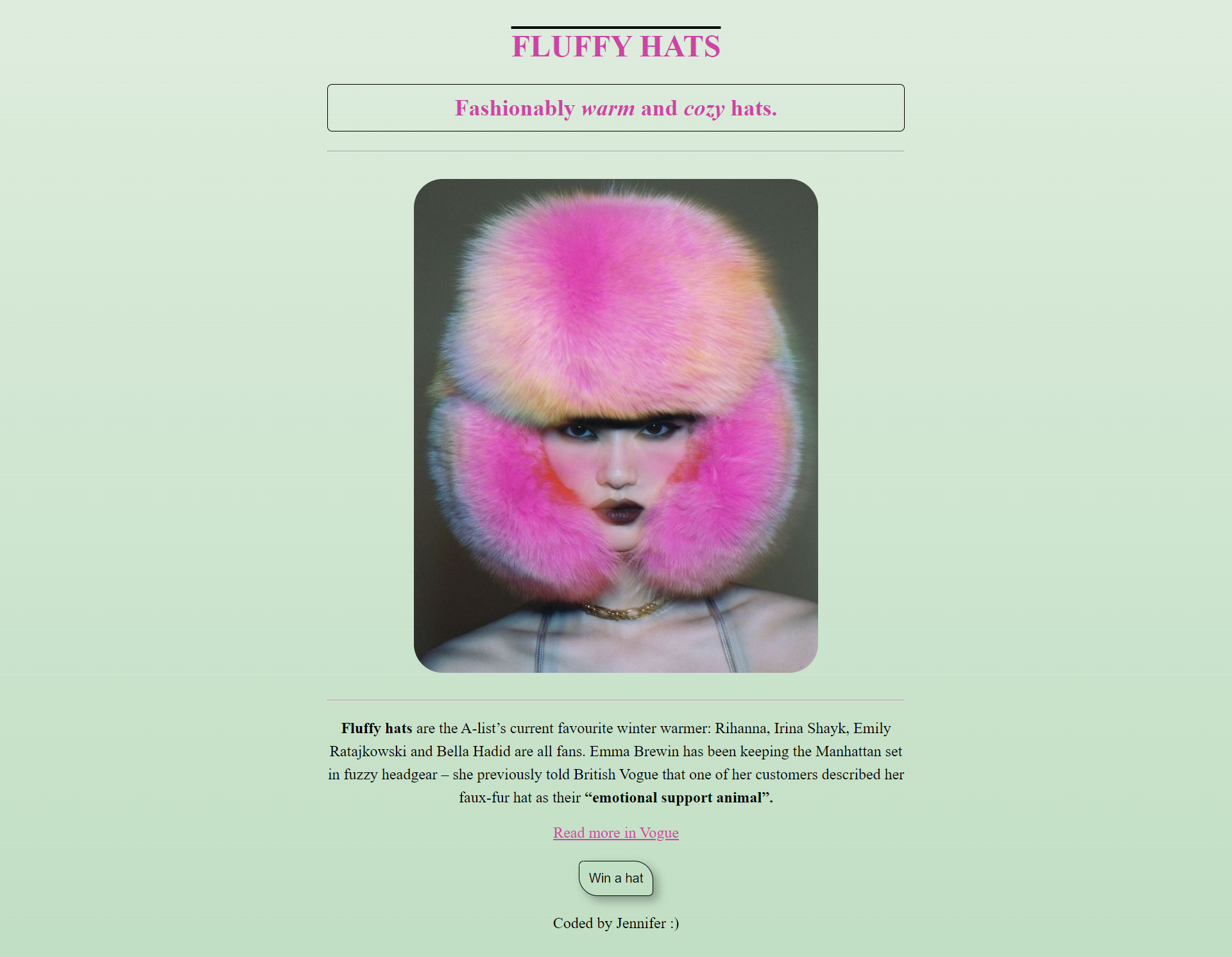 Fluffy hats app